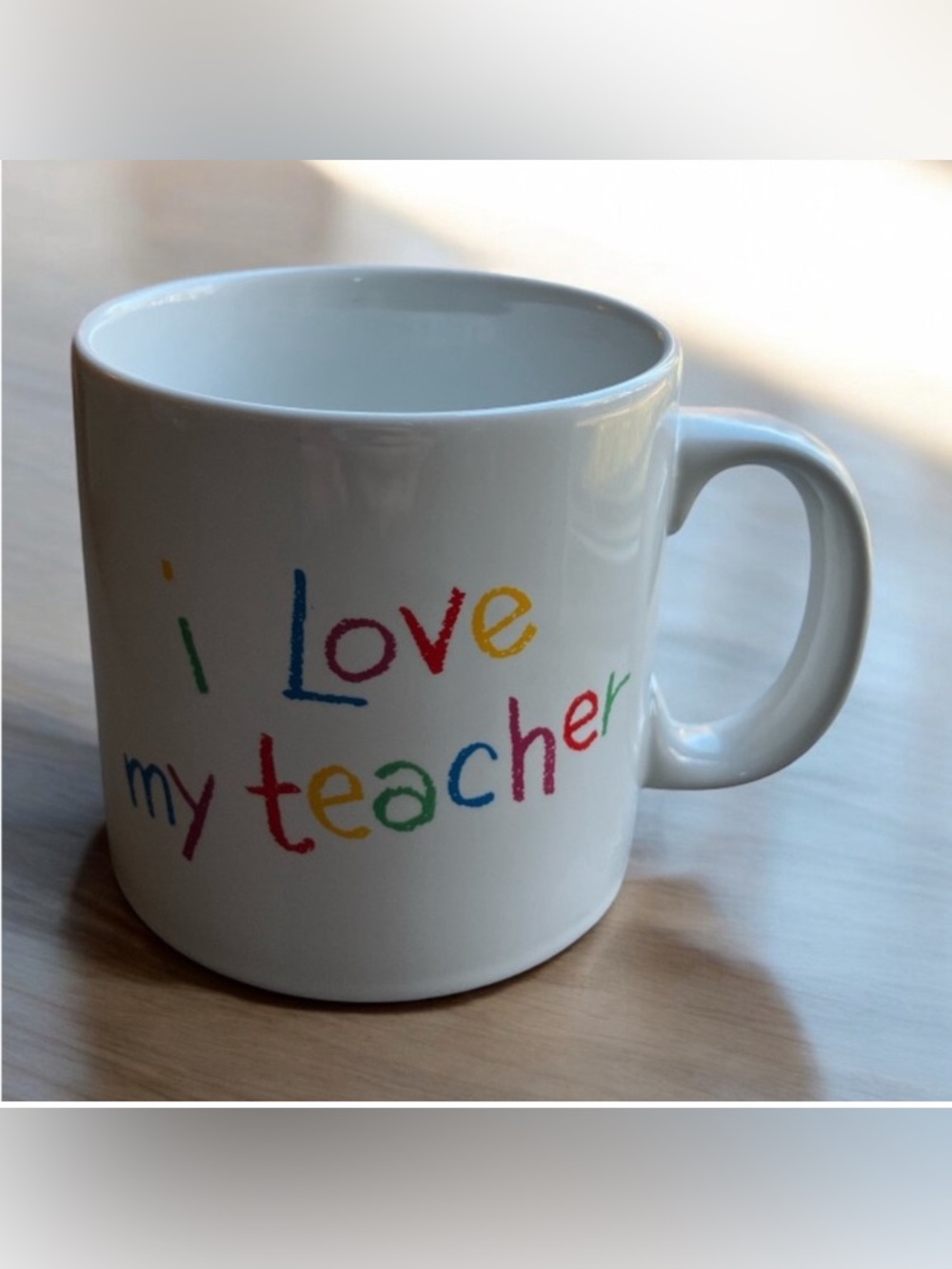 Vintage Russ Berrie Collectible I Love my Teacher Ceramic Mug Christmas Gift